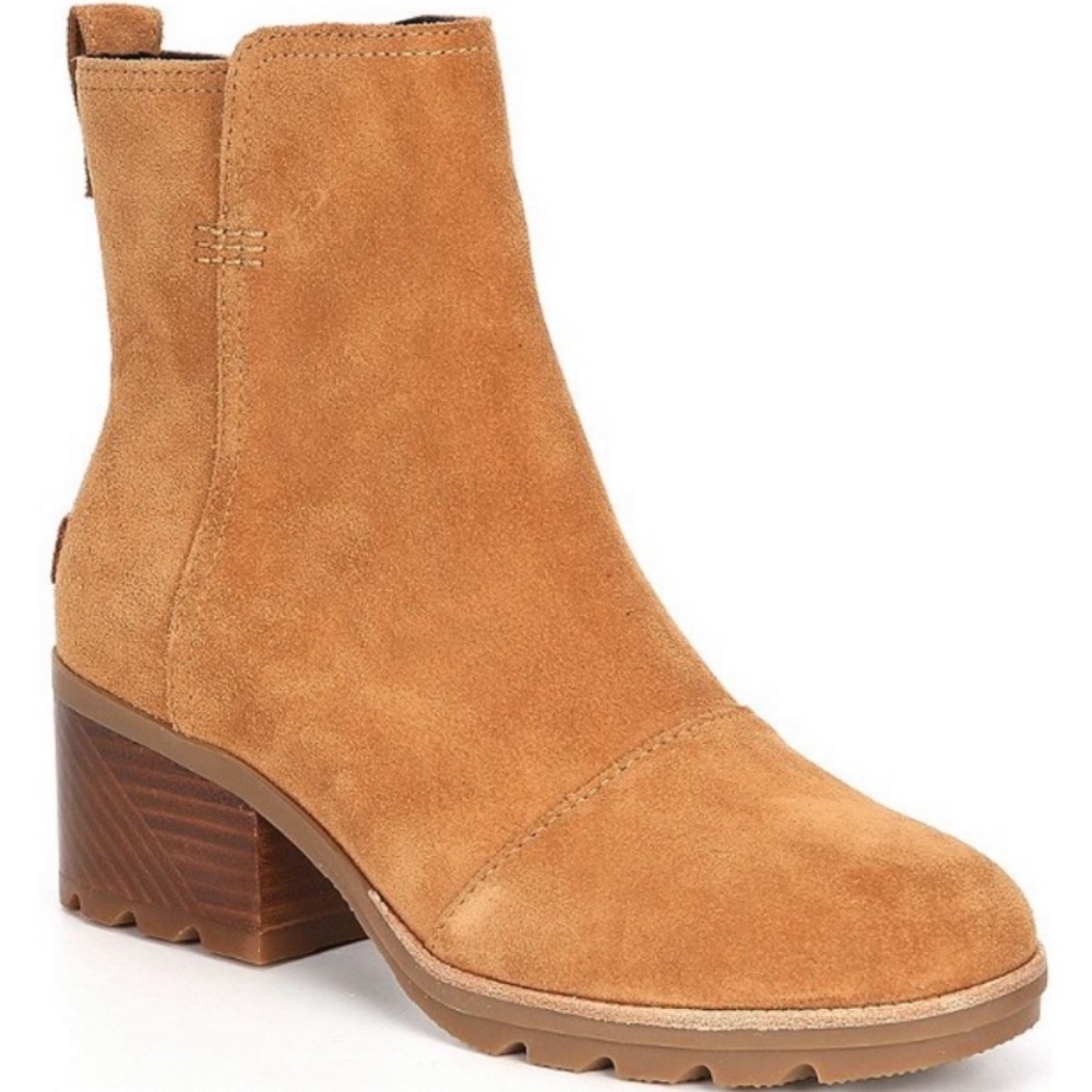 Sorel Waterproof Suede Block Heel Cate Ankle Boot